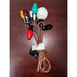 Vintage Christmas Lights Light String Strand C7 NOMA Set large #23